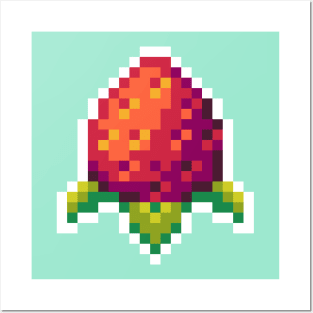 Pixel Strawberry Posters and Art